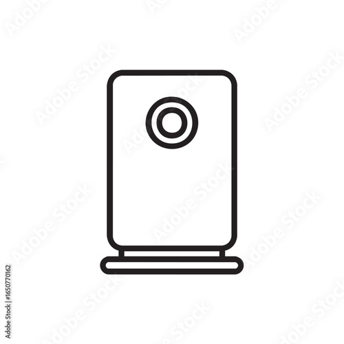 A line drawing of an air purifier.