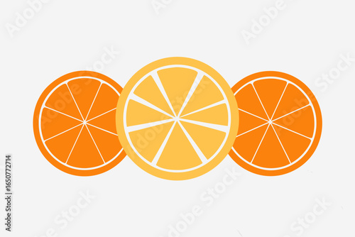 Citrus Fruit Slices on White Marble