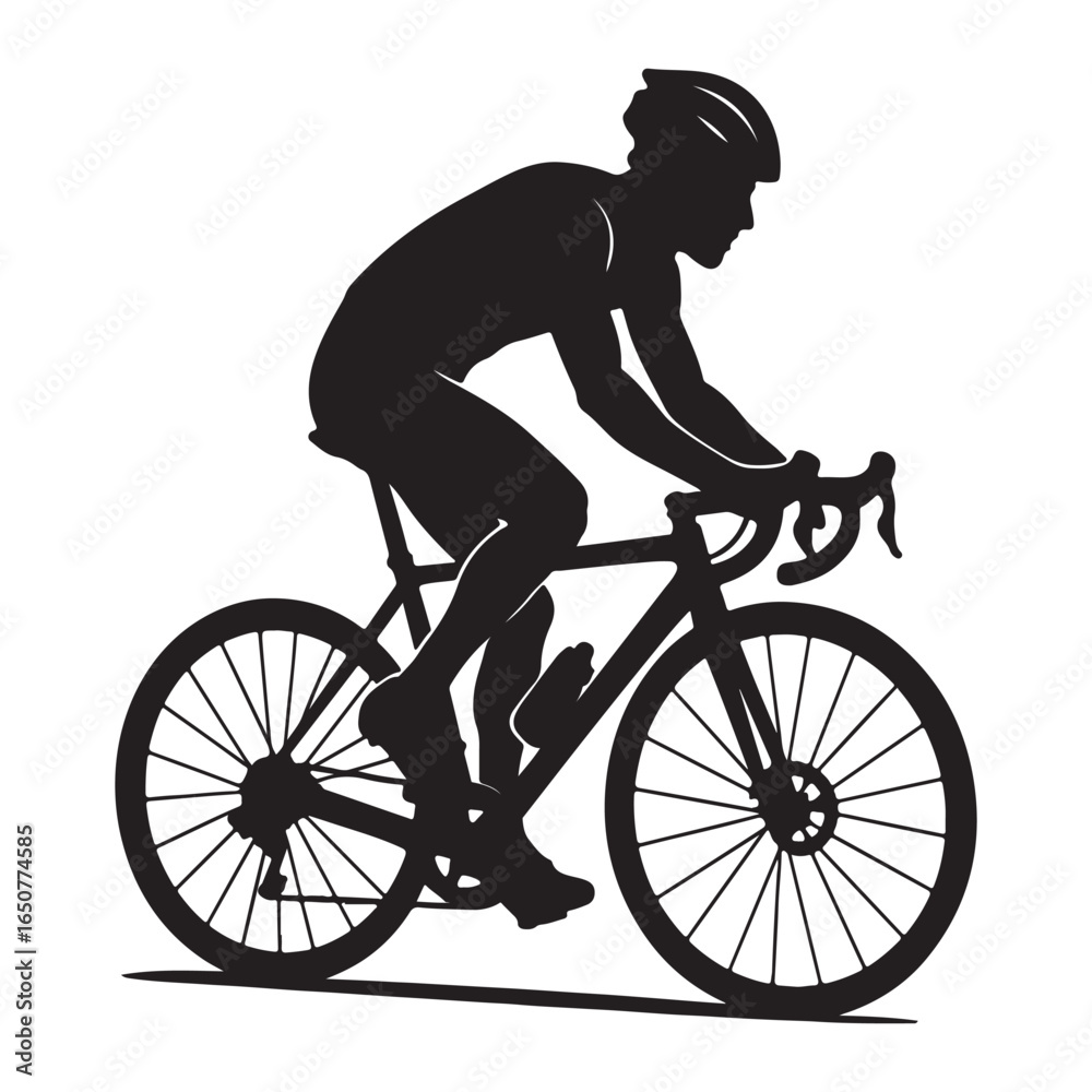Obraz premium cyclist silhouette vector