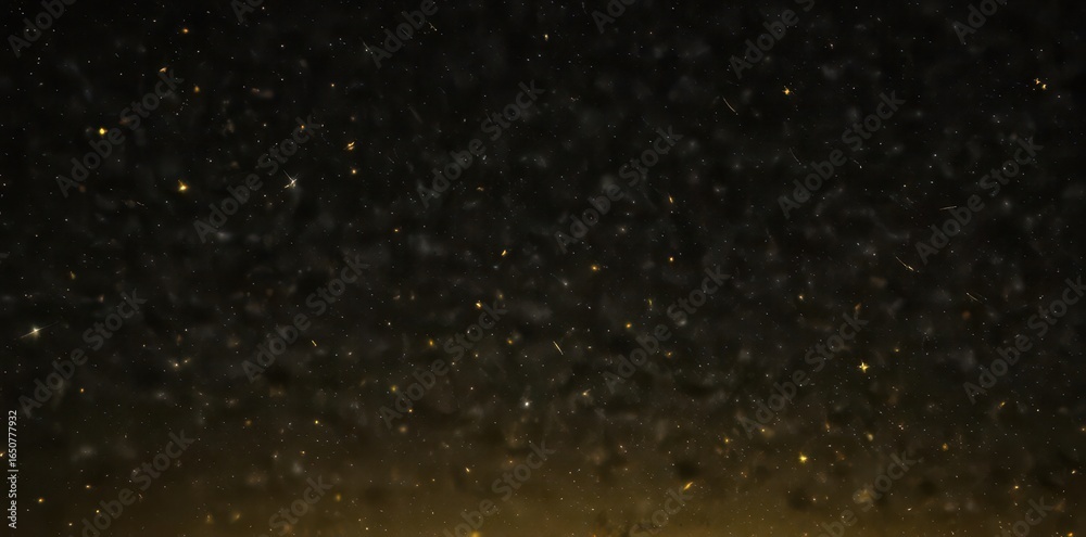 Fototapeta premium Celestial night sky, countless yellow stars on black , stars, space, yellow