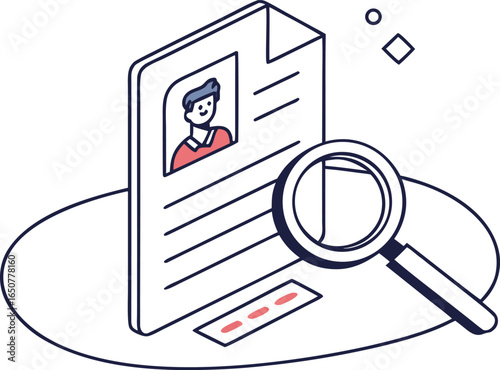 employ record document file vector illustration
