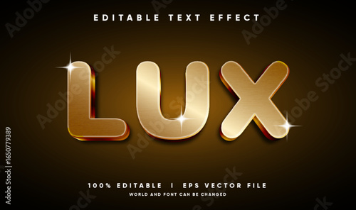 lux vector text effect with modern style