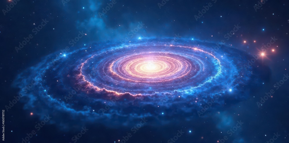 Obraz premium Swirling nebula of deep blues and blacks, cosmic texture , background texture, dark, pattern