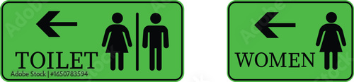 Toilet Icon set.square toilet signs collection, male, female and neutral gender, vector Illustration.Public bathroom pictogram. Male and female gender silhouette for lavatory door.