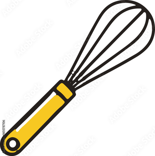 Yellow Whisk Illustration