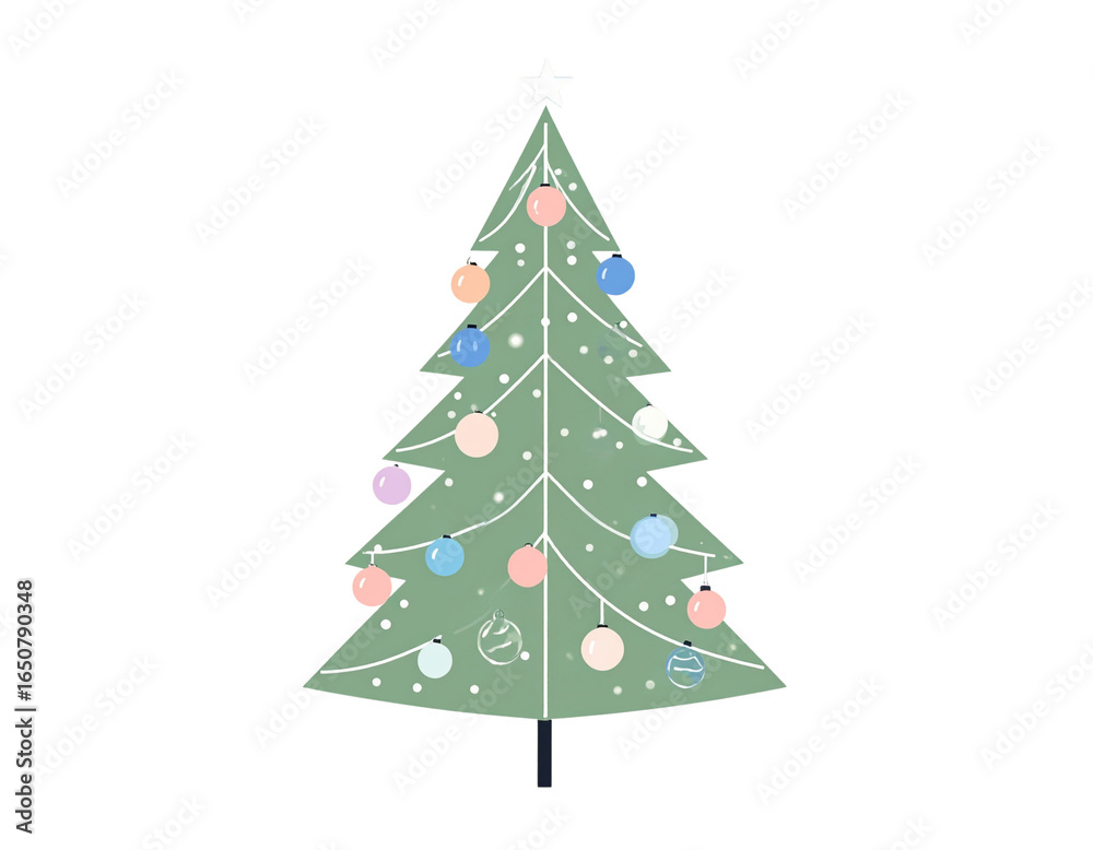 Obraz premium christmas tree isolated on white