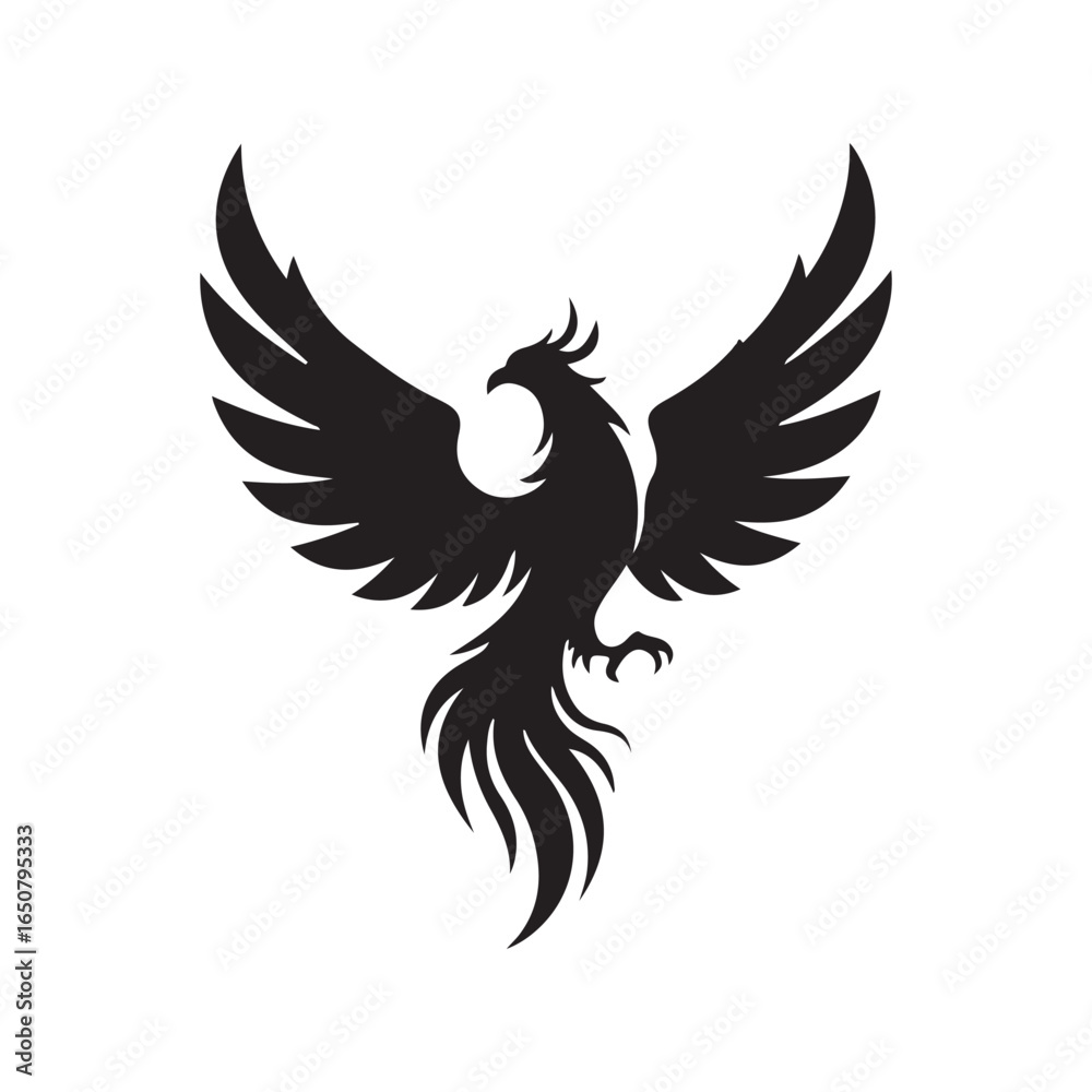 Obraz premium Phoenix vector icon illustration design template on white background