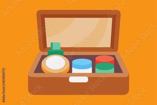 Compact Skincare Kit in Wooden Box