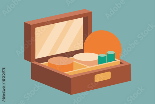 Compact Skincare Kit in Wooden Box