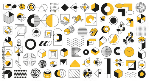 Seamless pattern of business, internet, and social media technology icons on a vector background