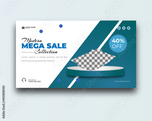Mega Sale Collection for Modern Special Offer Promotion Design Template