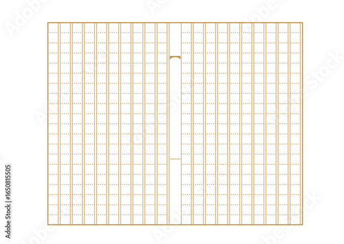 400字詰め原稿用紙　ベージュ
400-character manuscript paper, beige