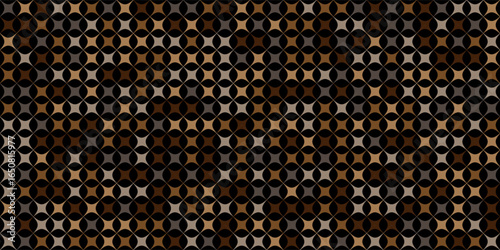 Subtle and sophisticated geometric pattern with a modern appeal. This tileable design showcases an array of neutral brown and tan tones, forming a cohesive