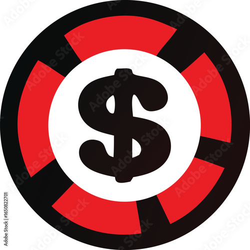 Lifebuoy with dollar sign symbolizing financial rescue and economic safety net protection