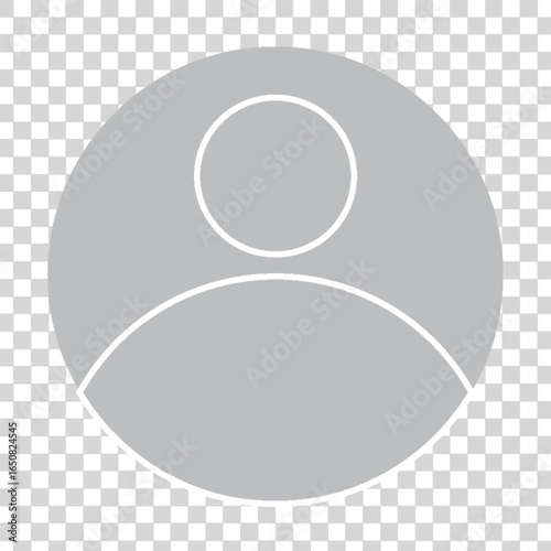 Default Avatar profile icon transparent png. Social media User png icon. whatsApp Dp. isolated on white background.