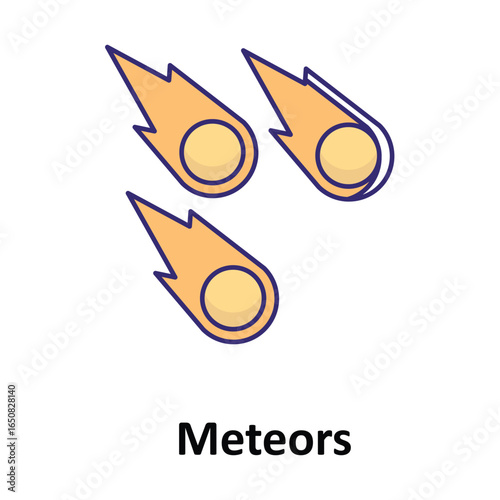 Meteors Vector icon which can easily modify or edit