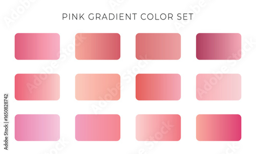 Vector Pink Gradient Color Palette