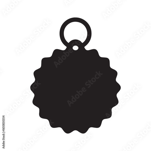 Blank Medal Tag Icon Award Badge Emblem Vector Illustration