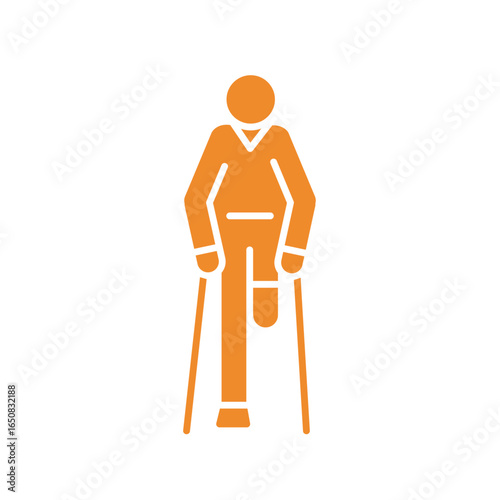 Amputation color flat icon for digital and print projects.