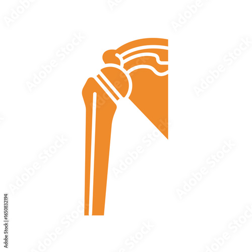 Artificial joint color flat icon for digital and print projects.