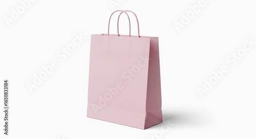 Pink Paper Shopping Bag Mockup Perfect for Branding Designs