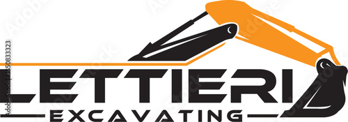 Excavator Company Rental Emblem Logo Vector Template