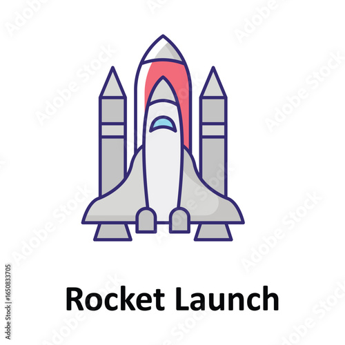 Rocket Launch Vector icon which can easily modify or edit