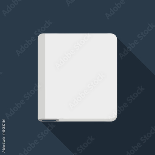 Minimalist depiction of an abstract box-shaped object with soft rounded corners on a dark backdrop displaying a tranquil and calm aesthetic