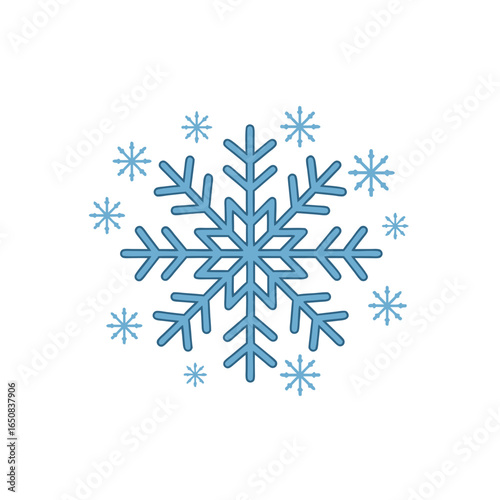 Detailed snowflake design conveying winter season spirit, evoking purity and serene beauty through intricate crystalline pattern