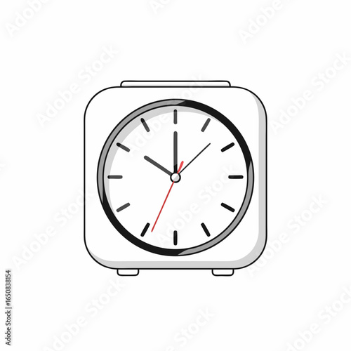 Minimalist Clock Illustration: A Timeless Icon of Punctuality and Daily Routines