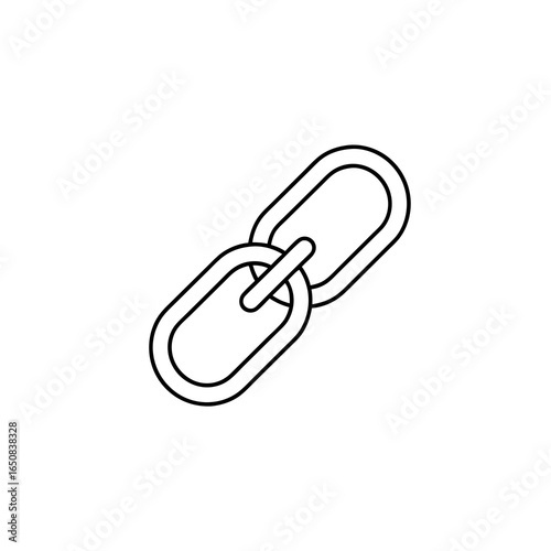 Interlocked Oval Links: A Symbol of Connection and Dependence in Minimalist Line Art representation