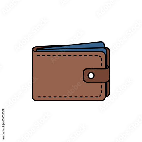 Stylized Wallet Graphic Representing Financial Management and Personal Finances