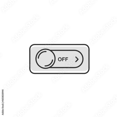 Sleek switch toggled off, a modern interface element suggesting deactivation and intuitive control within a digital environment