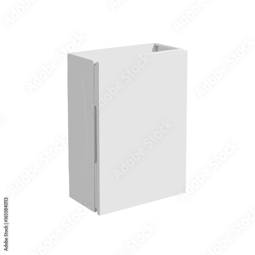 Clean minimal single white bathroom cabinet with door, modern design and handle featuring sleek and simple construction for storing essentials