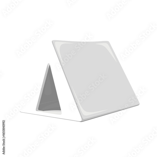 Minimalist display of geometric shapes suggesting simple architectural form modern stand design creates visual interest using basic elements