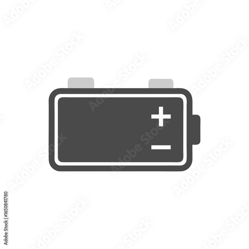 Minimalist Battery Icon Depicting Power Source and Energy Storage for Electronic Devices simple representation
