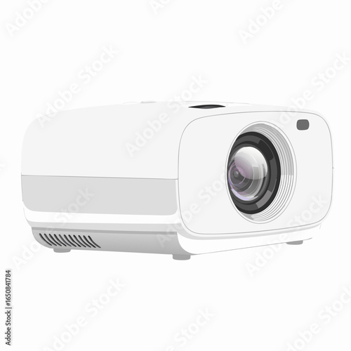 Sleek projector device designed for modern presentations or home theater setups display