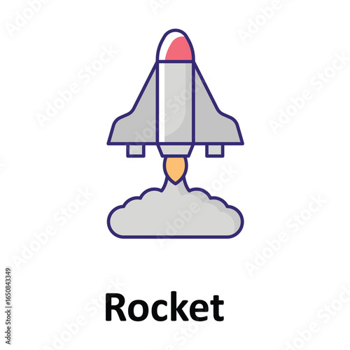 Rocket Vector icon which can easily modify or edit