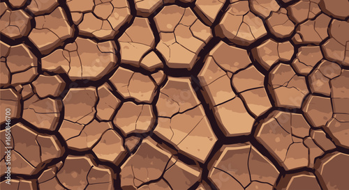 Arid Landscape Texture Illustrating Severe Drought Conditions, Suitable for Environmental Awareness Campaigns and Climate Change Visualizations
