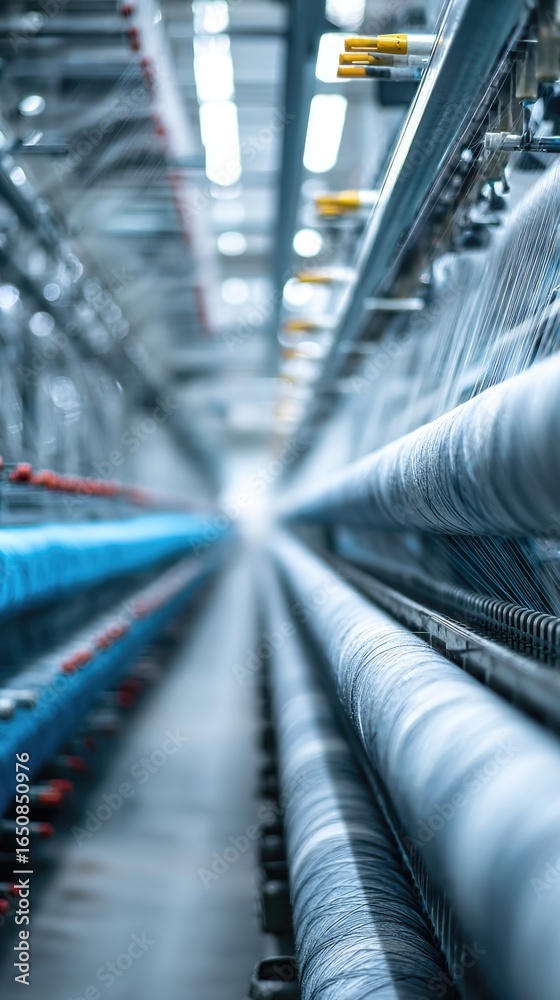 Obraz premium Textile production process in a modern facility