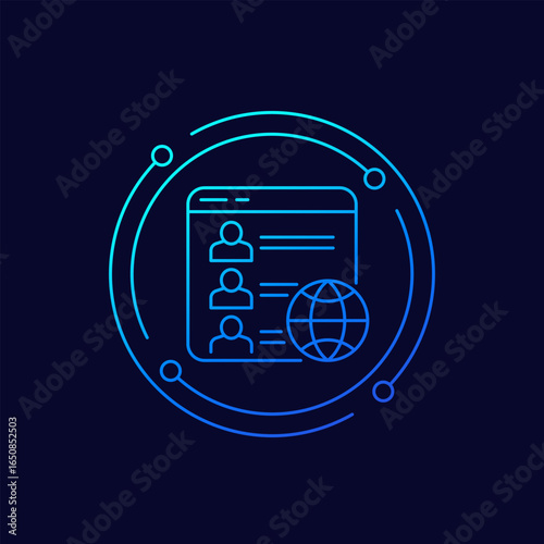 users online icon, linear design