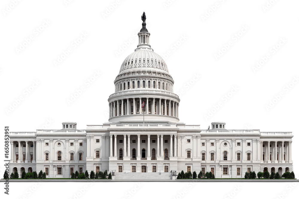 Obraz premium Front view of the US Capitol Building