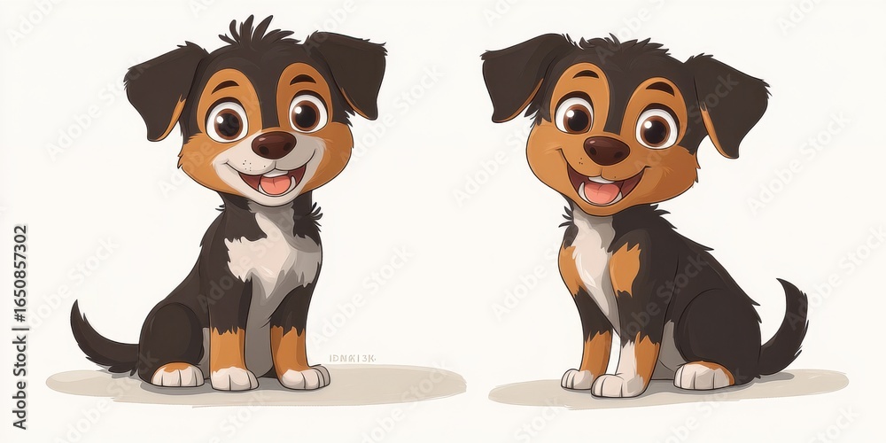 Fototapeta premium Puppy Illustration