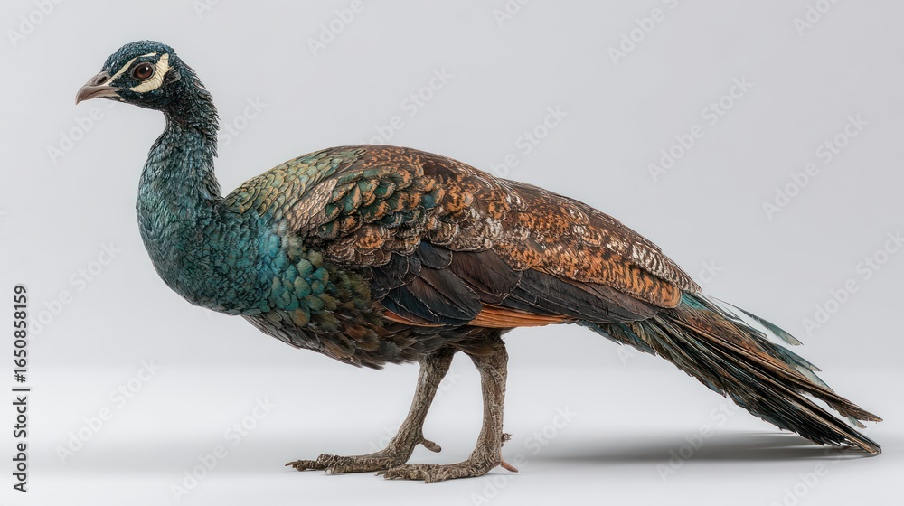 Obraz premium A peacock in profile