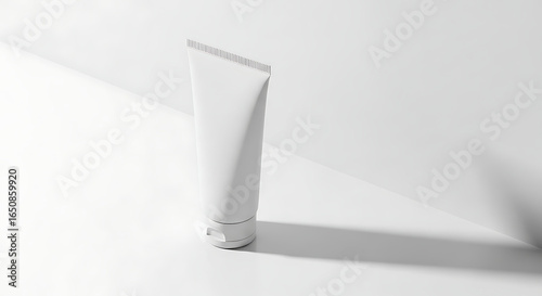 Refined Unlabeled Cream Tube Reflecting Purity and Gentle Care