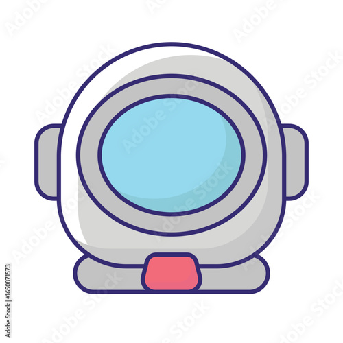 Astronaut Helmet Vector icon which can easily modify or edit