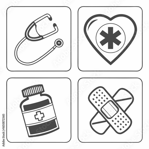 set of medical icons