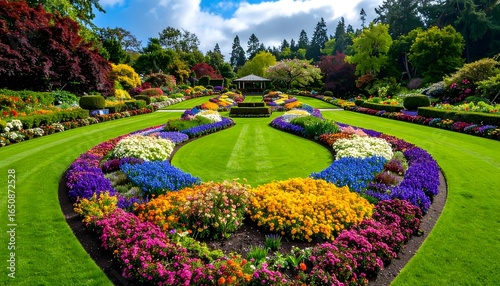 Stunning garden beds and lush green lawn