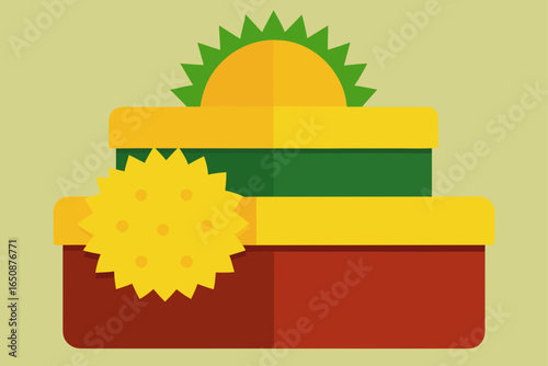 Durian Spiked Step Case with Yellow Cream Interior