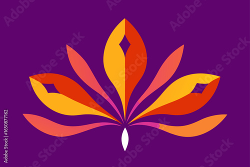 Electric Petals Unfolding over a Futuristic Purple Landscape